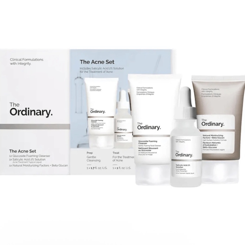 The Ordinary Acne Set - White and Gray Packaging